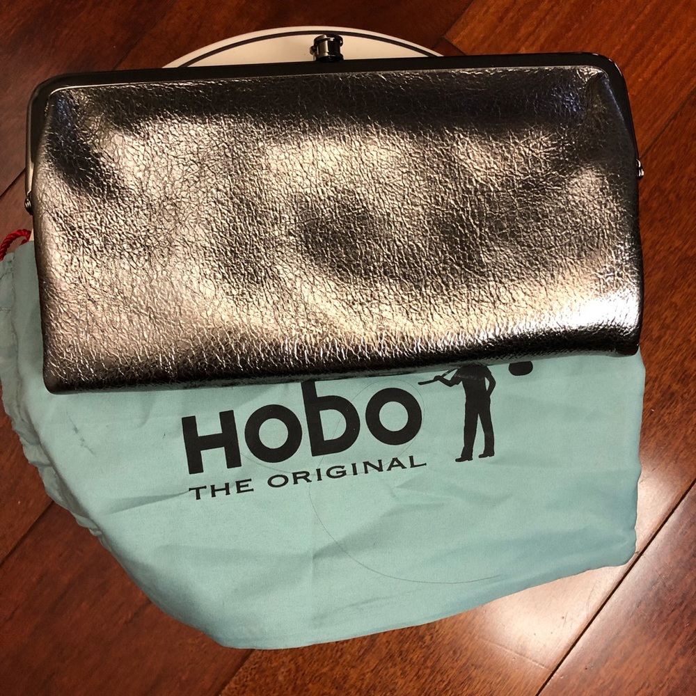 NWT Hobo clutch wallet from Nordstrom’s- Platinum - genuine leather, gorgeous
